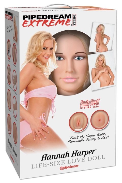 Pipedream Nadmuchiwana Lalka 3D Twarz Włosy 2 Kanały Intymne 603912339604