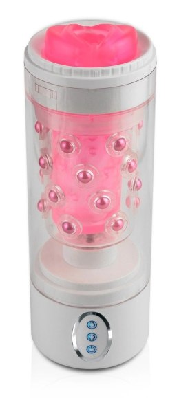 Pipedream PET maszyna intymna 7 trybow rotacji przezroczysta 24,1 cm