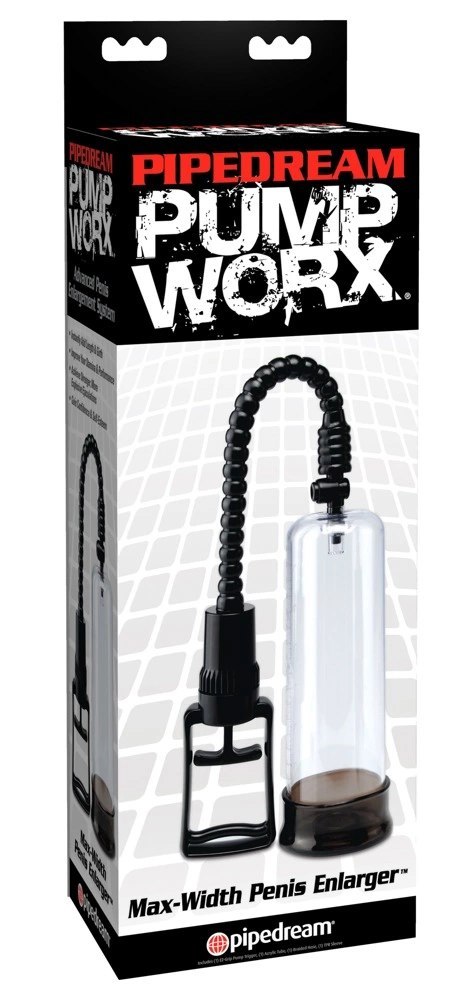 Pipedream Pump Worx Max-Width Przezroczysta pompka treningowa 26 cm