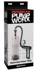 Pipedream Pump Worx Pistol-Grip przezroczysta pompa z manometrem 27,5 cm
